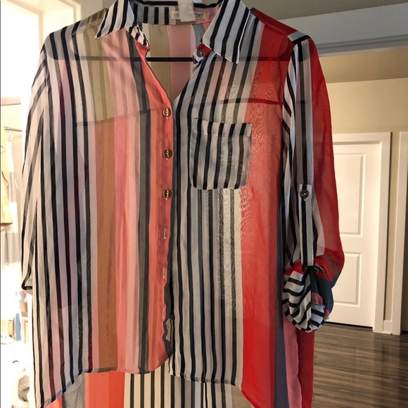 Multi colored striped blouse - Picture 3 of 3